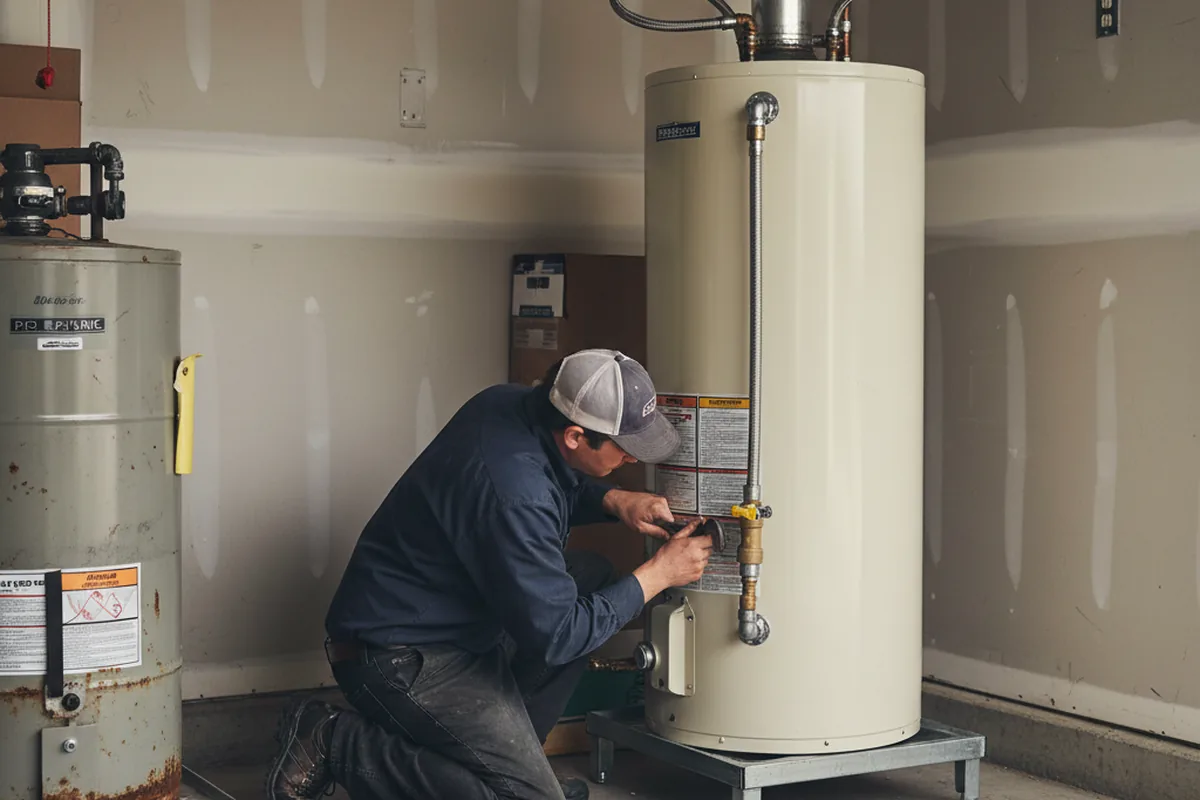 Water heater and shutoff valve replacement in Whately
